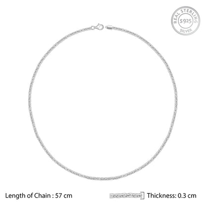 Silver Dainty Rolo Chain For Him