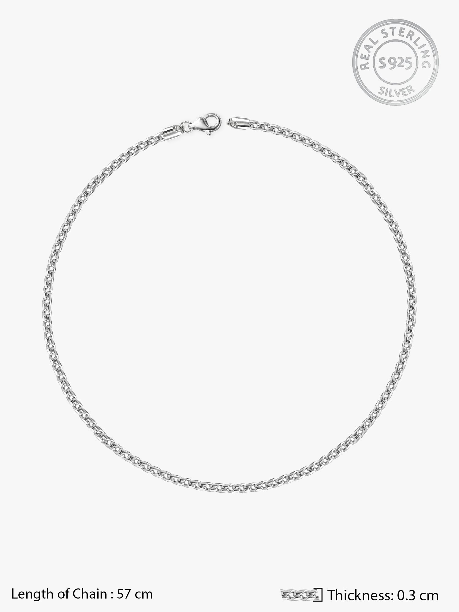 Silver Dainty Rolo Chain For Him