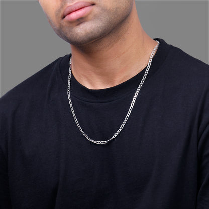 Silver Flat Mariner Chain For Him