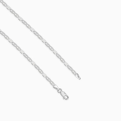Silver Flat Mariner Chain For Him
