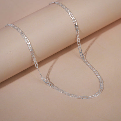 Silver Flat Mariner Chain For Him