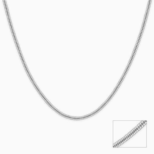 Silver Classic Snake Chain For Him