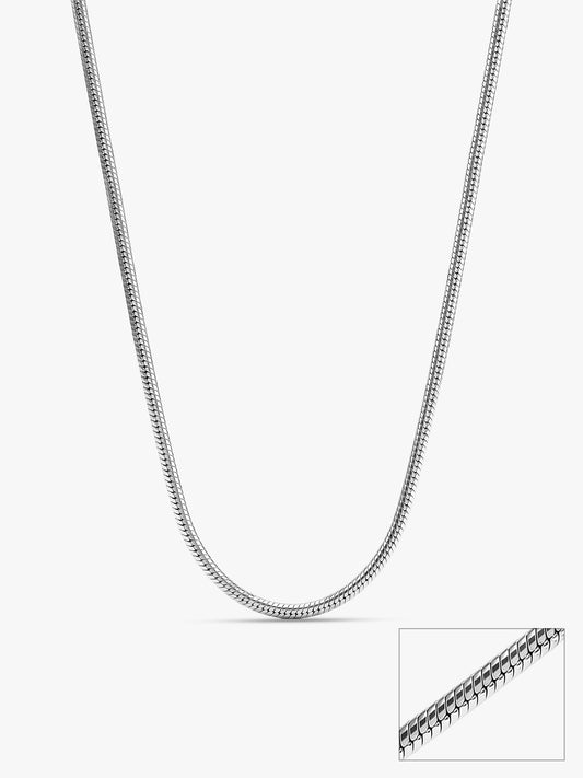 Silver Classic Snake Chain For Him