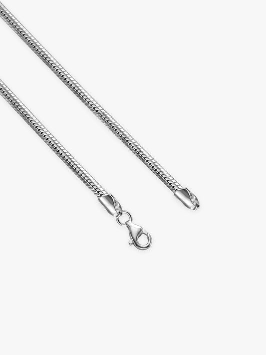 Silver Classic Snake Chain For Him