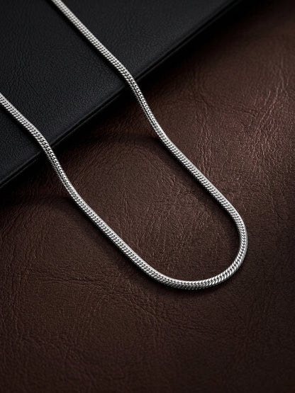 Silver Classic Snake Chain For Him