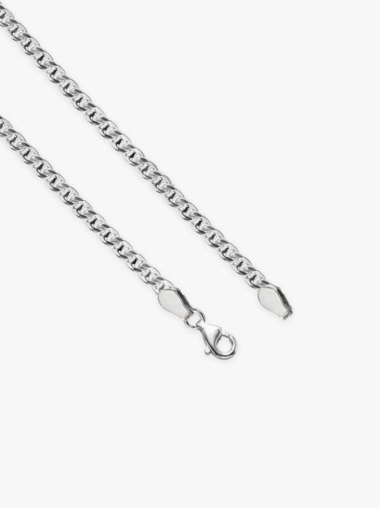 Silver Classic Curb Chain For Him