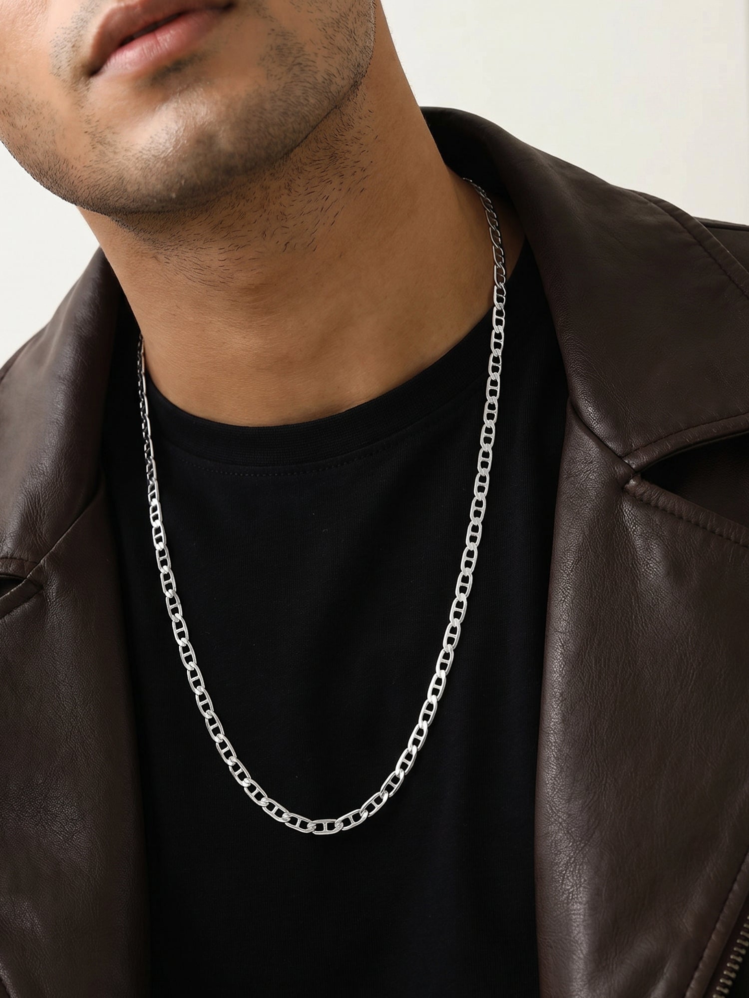 Aditya Roy Kapur Silver Mariner Chain For Him