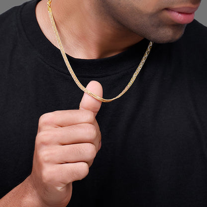 Dual Tone Snake Chain For Him