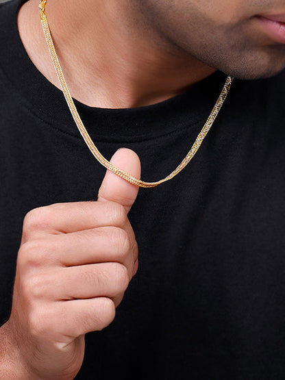 Dual Tone Snake Chain For Him
