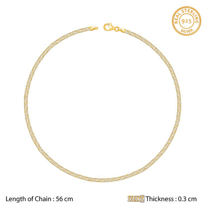 Dual Tone Snake Chain For Him