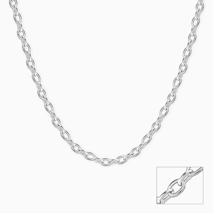 Silver Curb Chain For Him