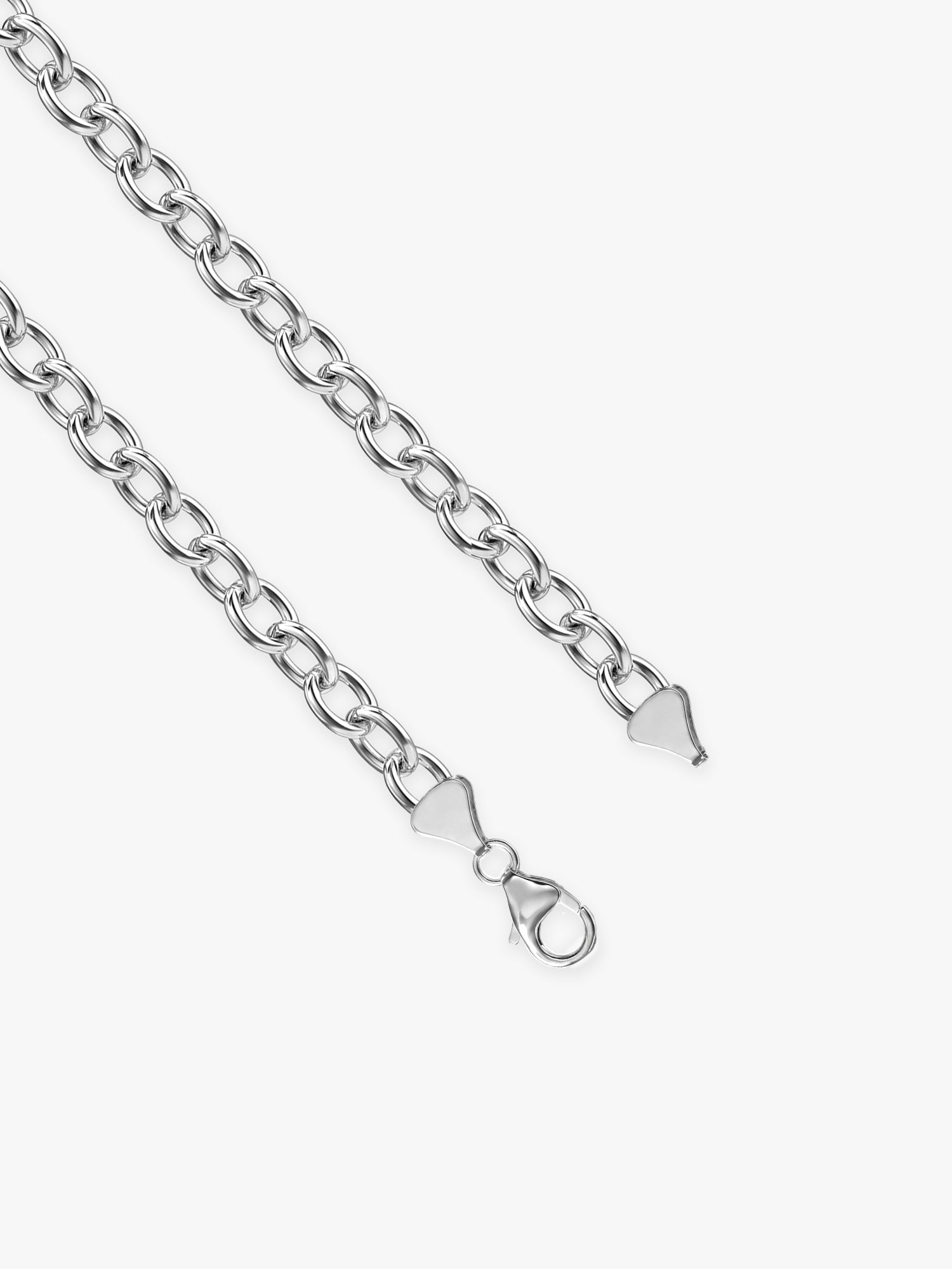 Silver Curb Chain For Him