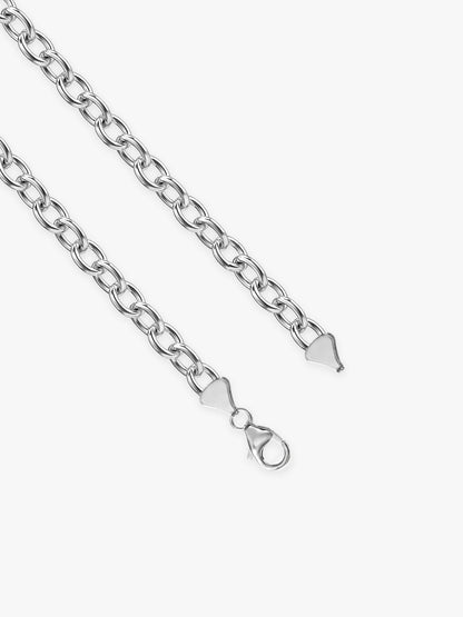 Silver Curb Chain For Him