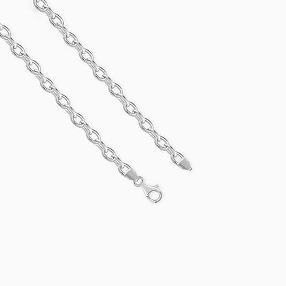 Silver Curb Chain For Him