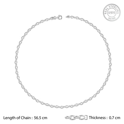 Silver Curb Chain For Him