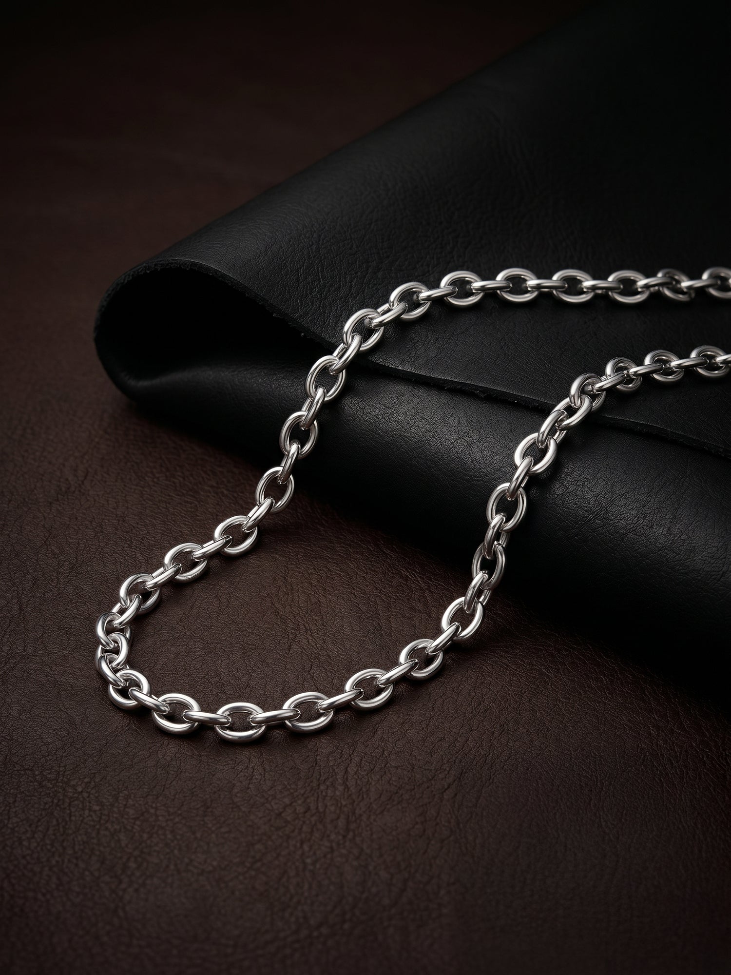 Silver Curb Chain For Him