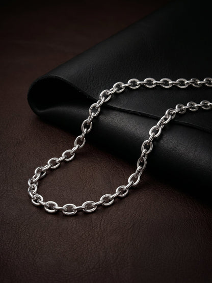 Silver Curb Chain For Him
