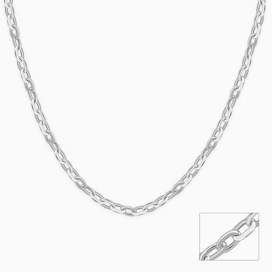 Silver Cable Chain For Him
