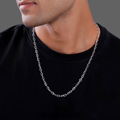 Silver Cable Chain For Him