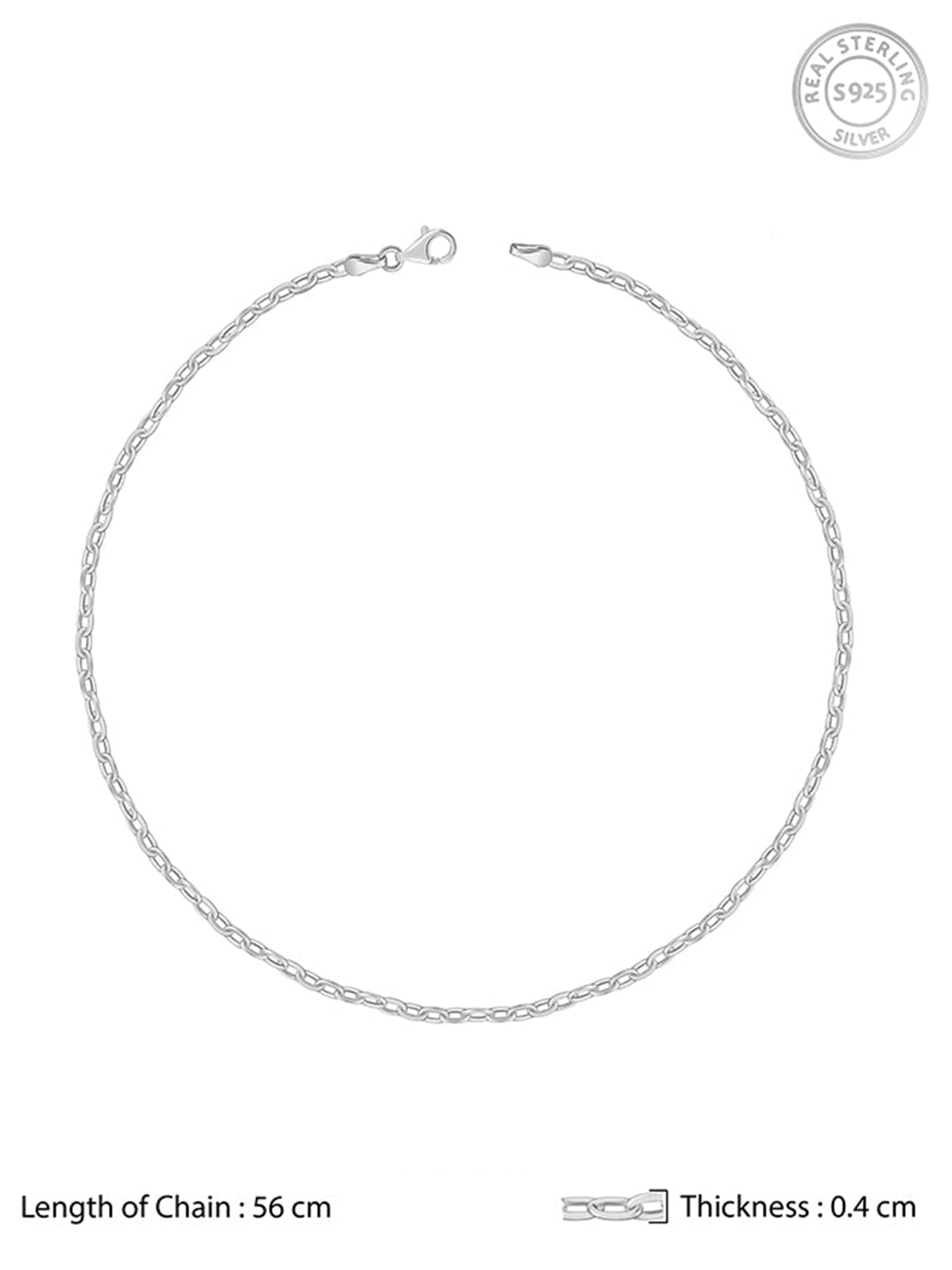 Silver Cable Chain For Him