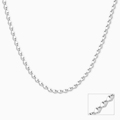 Silver Kite Beveled Chain For Him