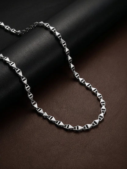 Silver Kite Beveled Chain For Him