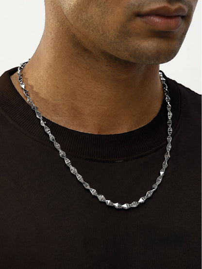 Silver Kite Beveled Chain For Him