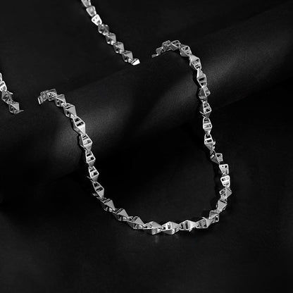Silver Kite Beveled Chain For Him