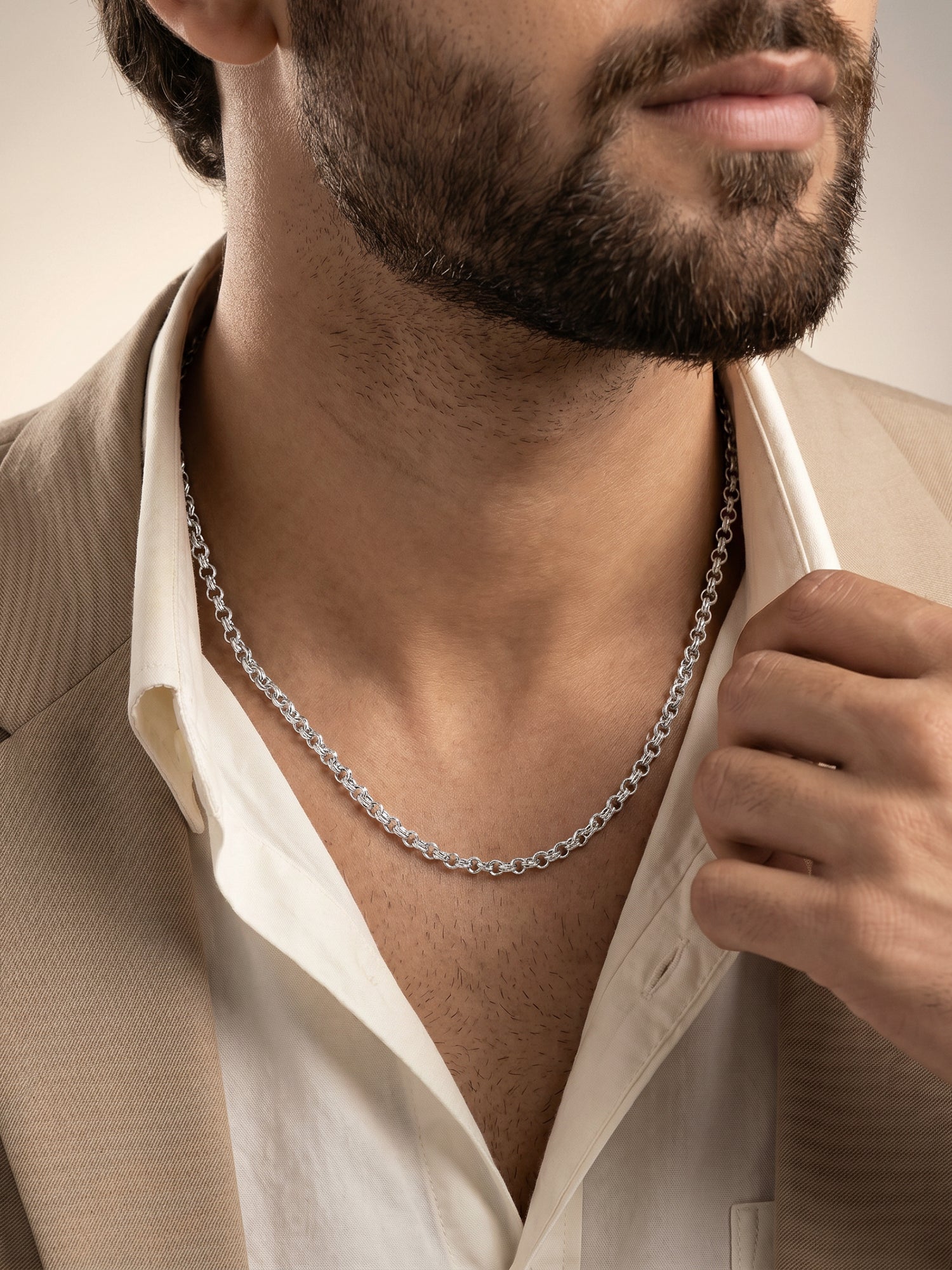 Silver Atlas Chain for Him