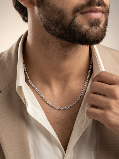 Silver Atlas Chain for Him