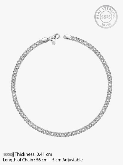Silver Atlas Chain for Him
