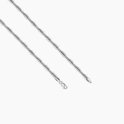 Silver Tube Link Chain For Him