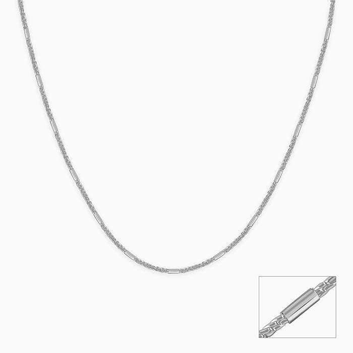 Silver Bar Anchor Chain For Him
