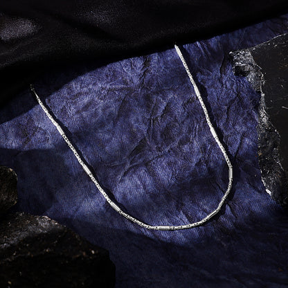 Silver Bar Anchor Chain For Him