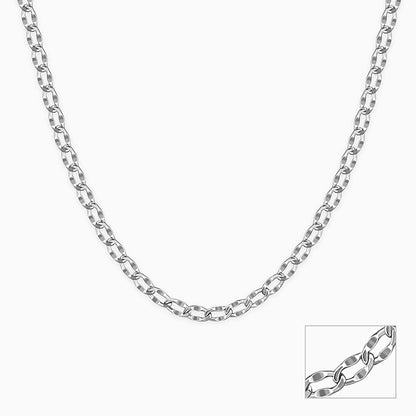 Silver Urban Curb Chain for Him