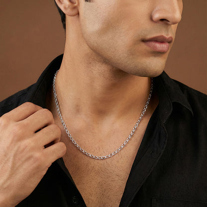 Silver Urban Curb Chain for Him