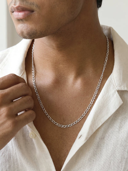 Silver Urban Curb Chain for Him
