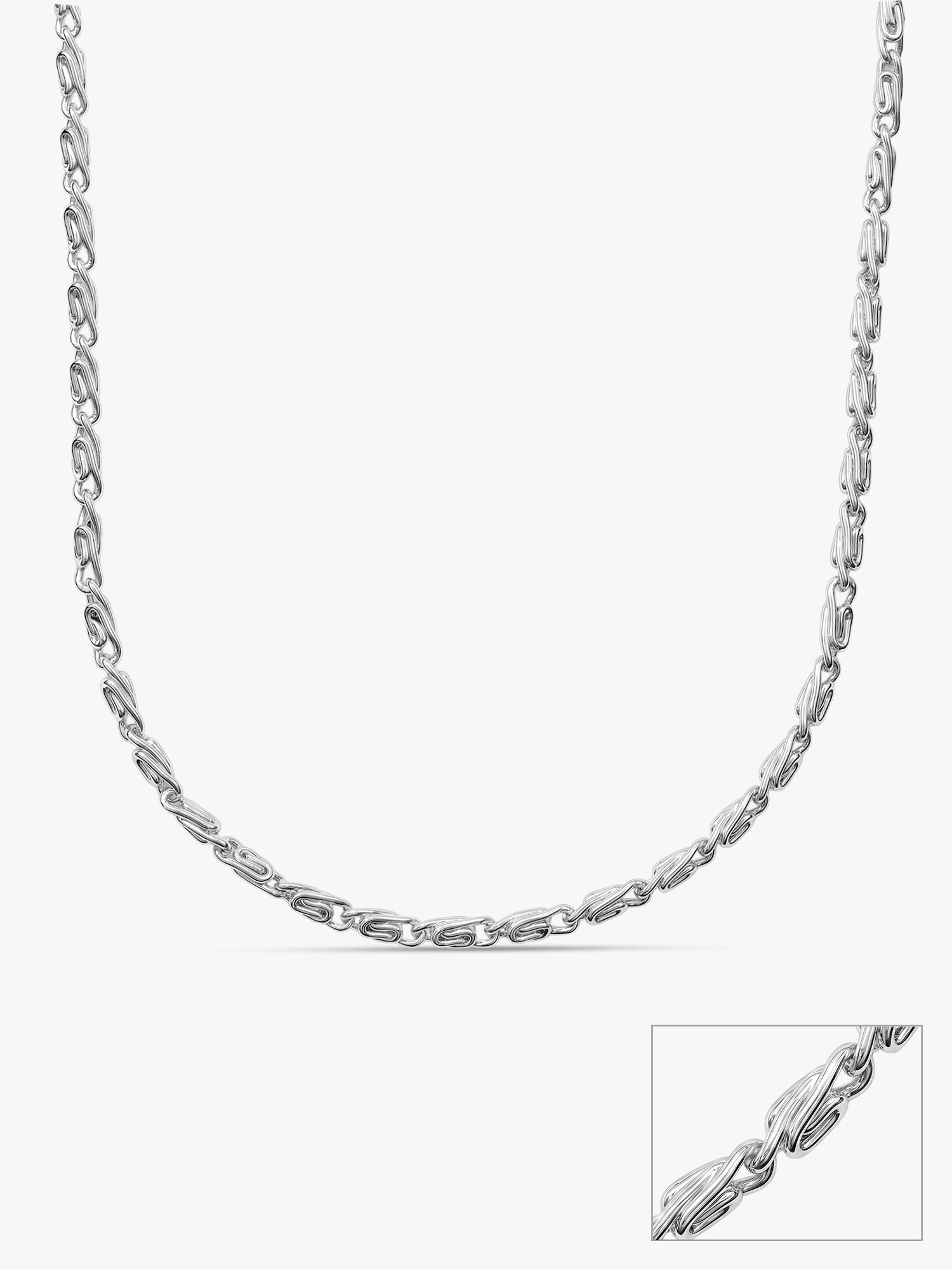 Silver Wow Wheat Chain