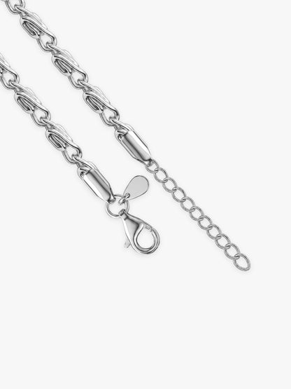 Silver Wow Wheat Chain