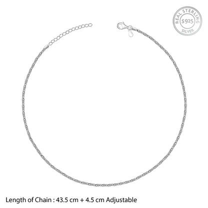 Silver Wow Wheat Chain