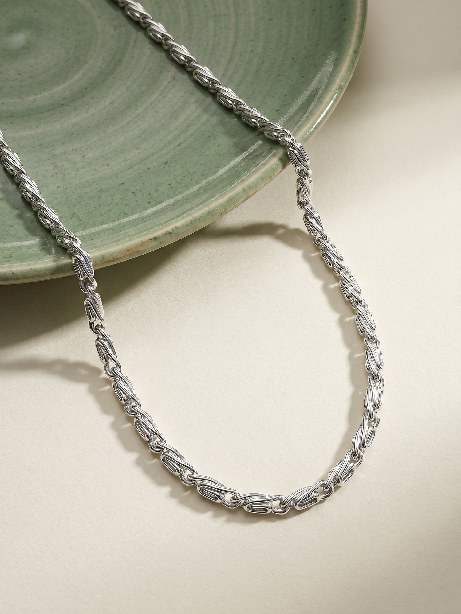 Silver Wow Wheat Chain
