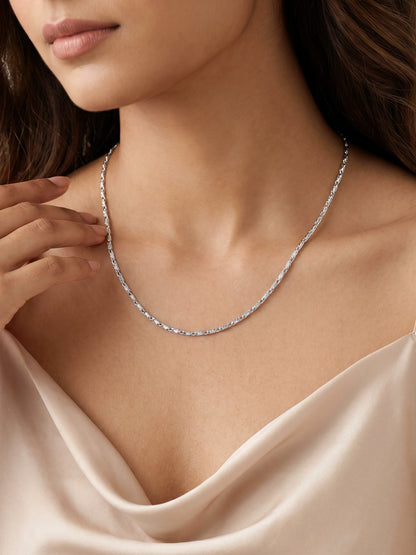 Silver Wow Wheat Chain