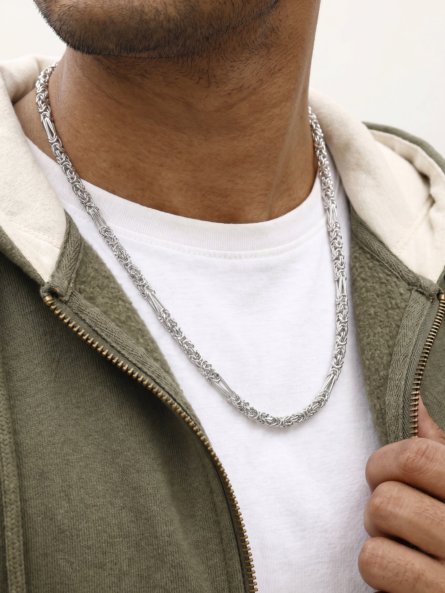 Silver Byzantine Chain for Him