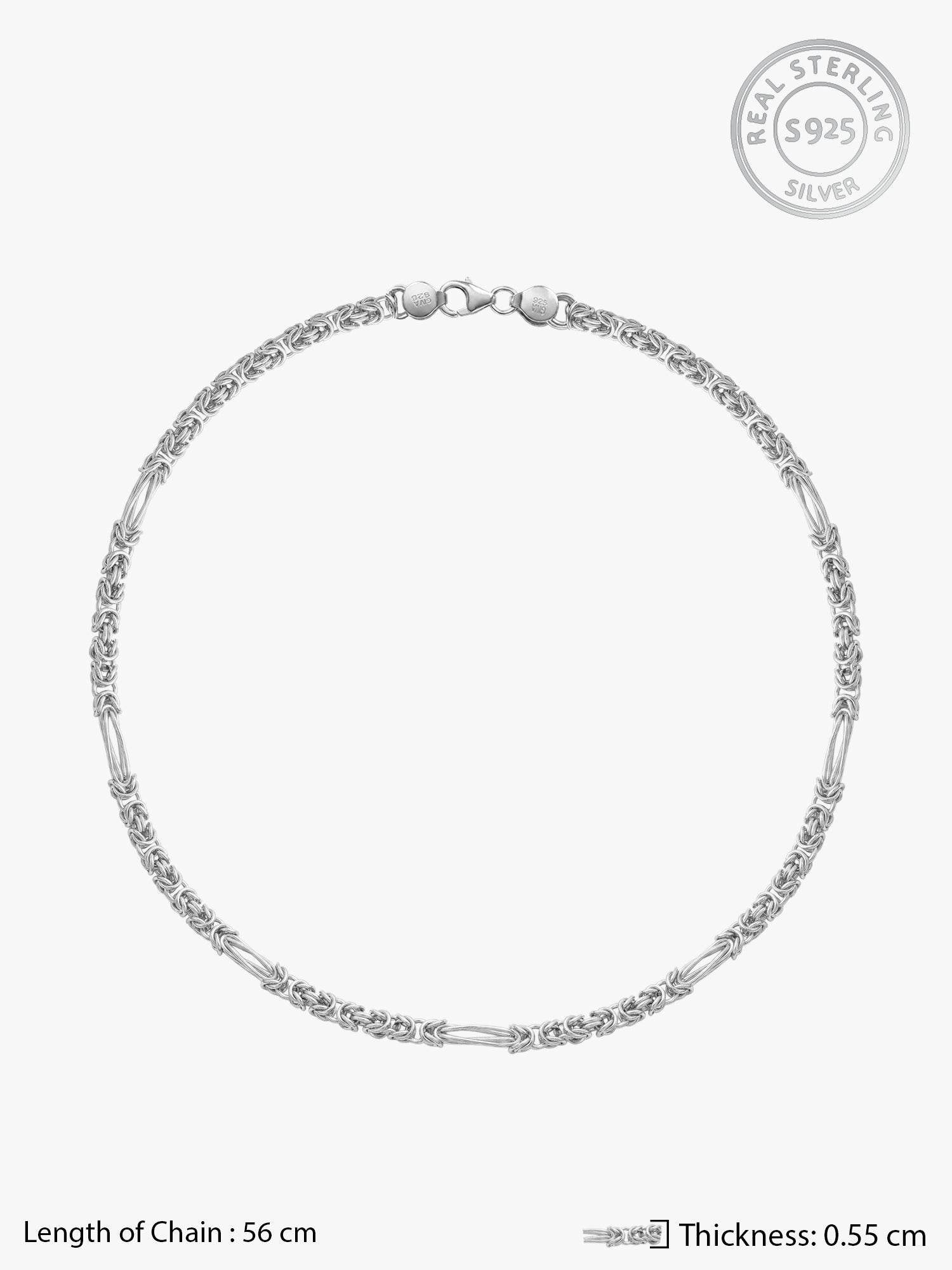 Silver Byzantine Chain for Him