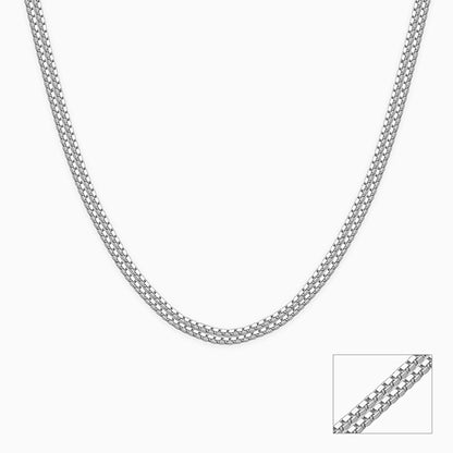 Silver Double Box Chain for Him