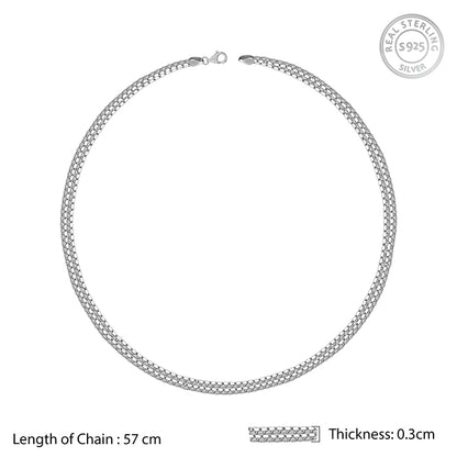 Silver Double Box Chain for Him