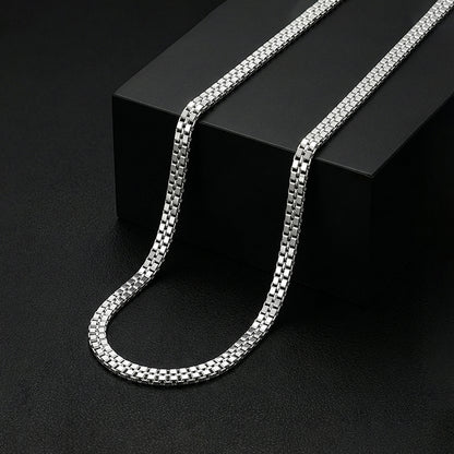 Silver Double Box Chain for Him