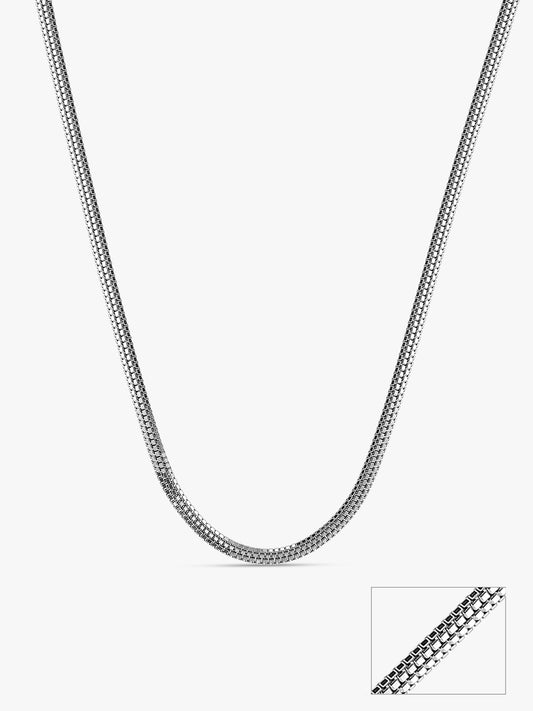 Silver Triple Box Chain for Him