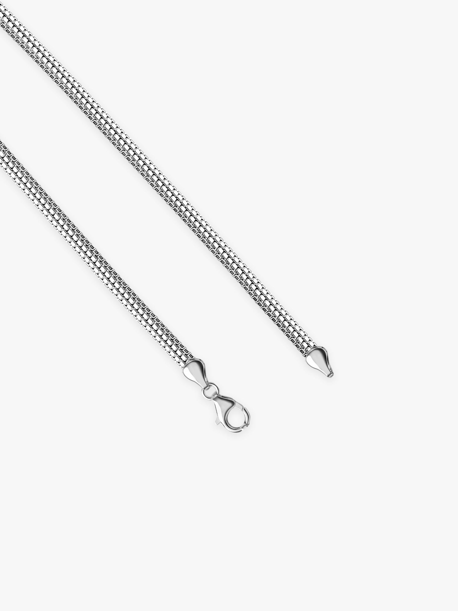 Silver Triple Box Chain for Him