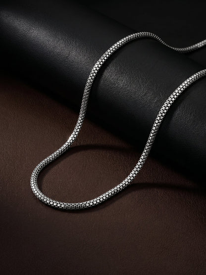 Silver Triple Box Chain for Him